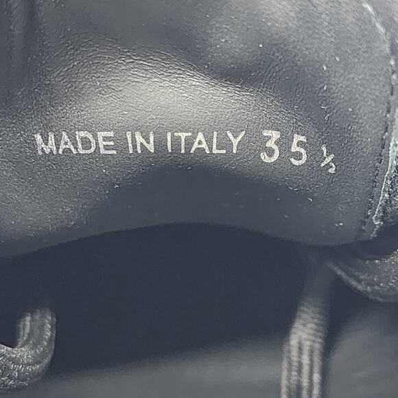 Prada Triangle Logo Lace-Up Shoes - Brushed Leather - Black 35.5 5.5US $1250 - Picture 9 of 9